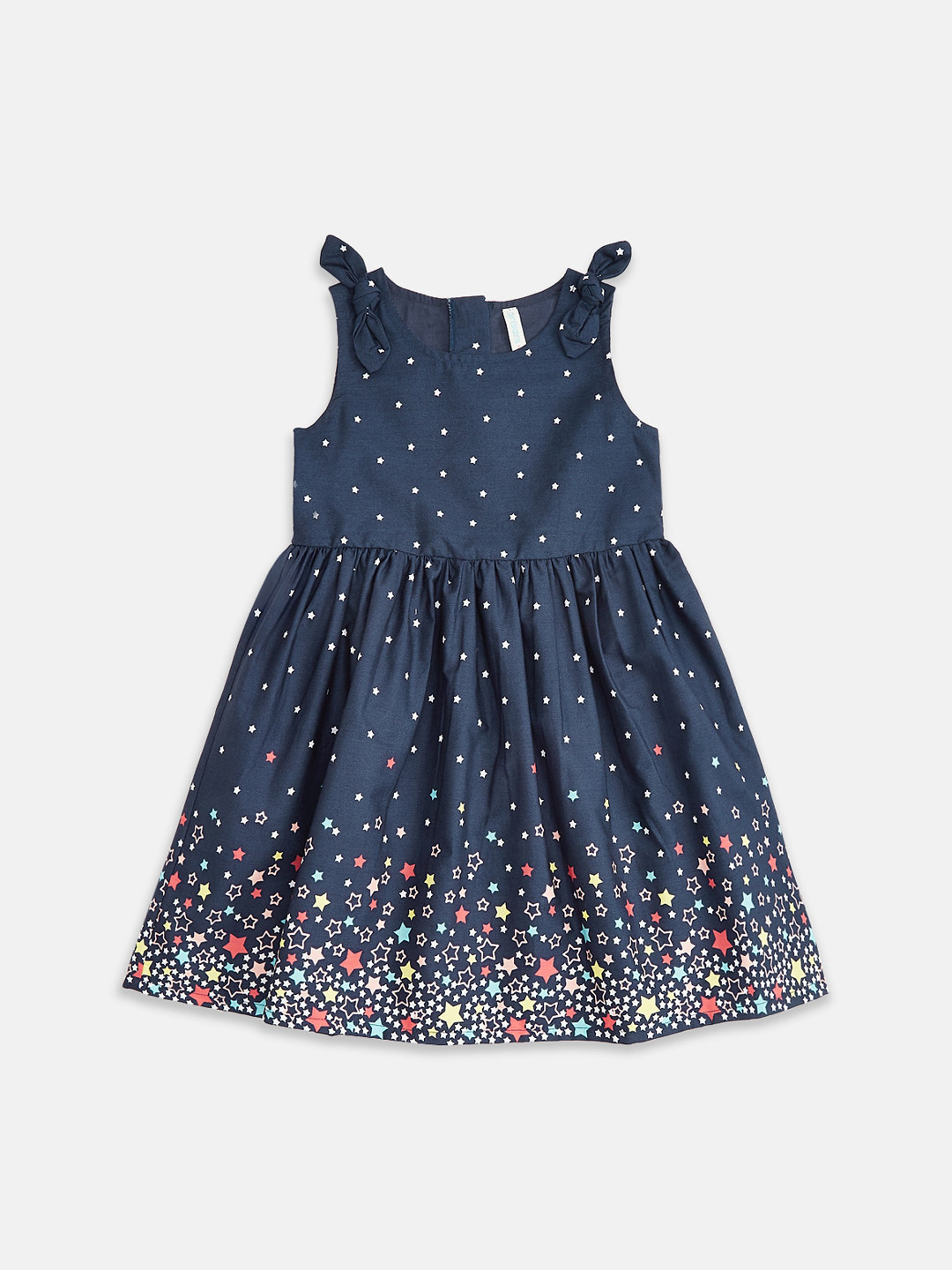 

Pantaloons Junior Girls Navy Blue Printed Dress
