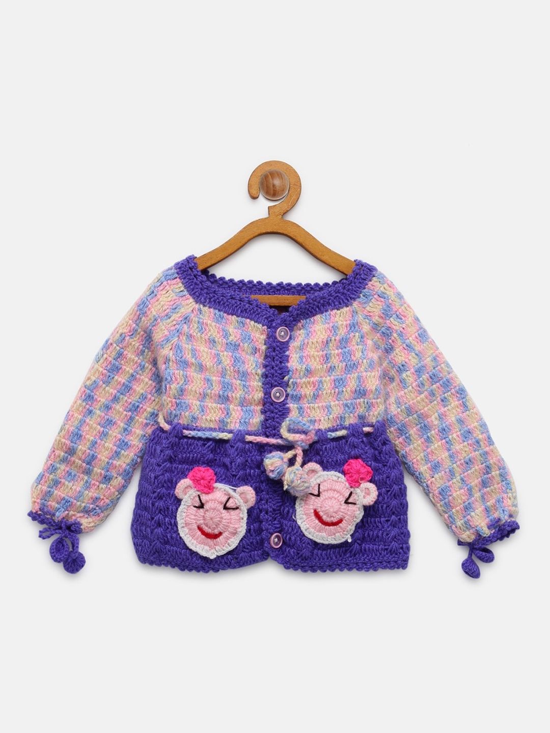 

CHUTPUT Multicoloured Ethnic Motifs Pure Wool Sweater Dress, Multi