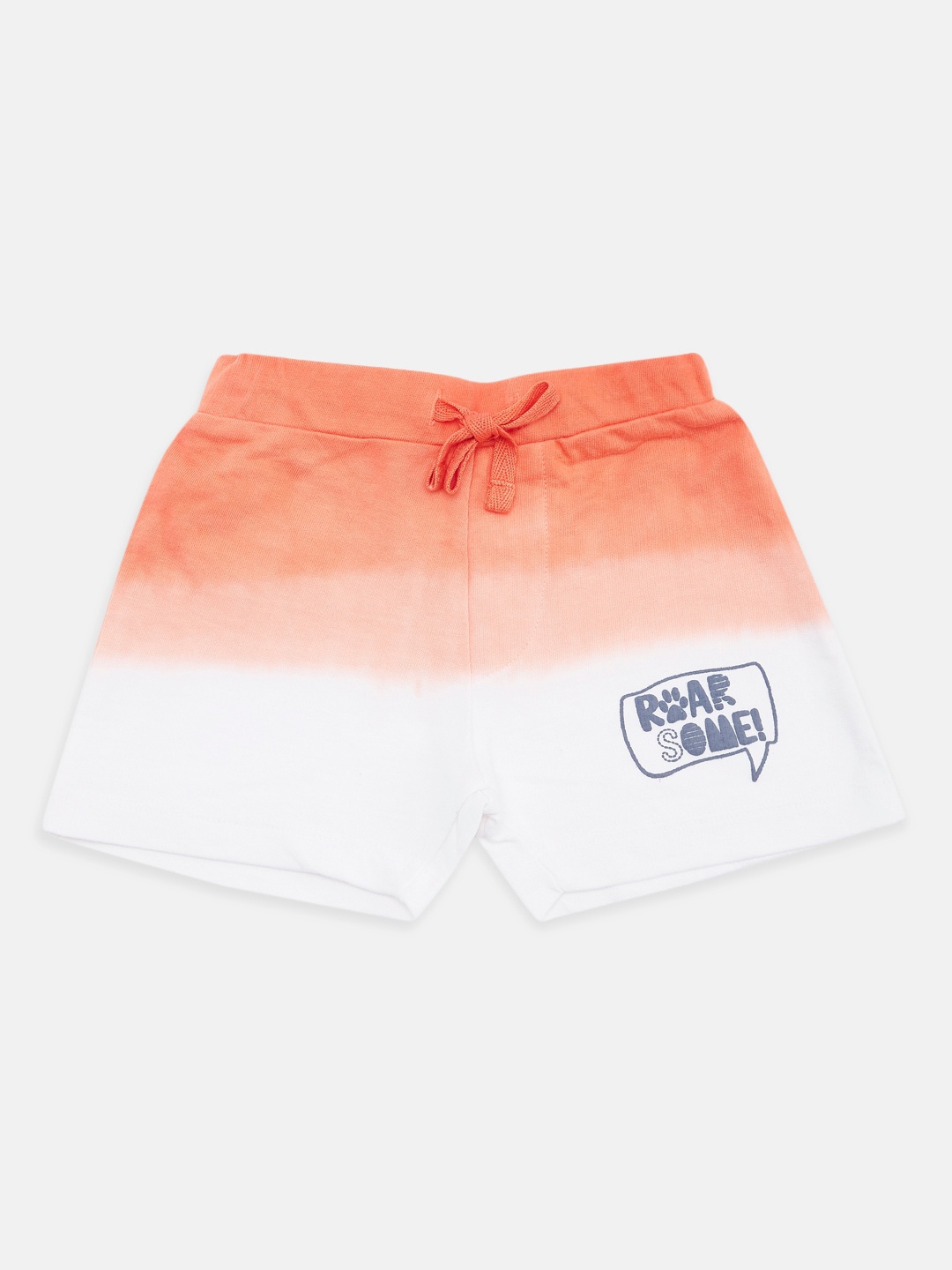 

Pantaloons Baby Boys Coral & White Ombre Regular Cotton Shorts