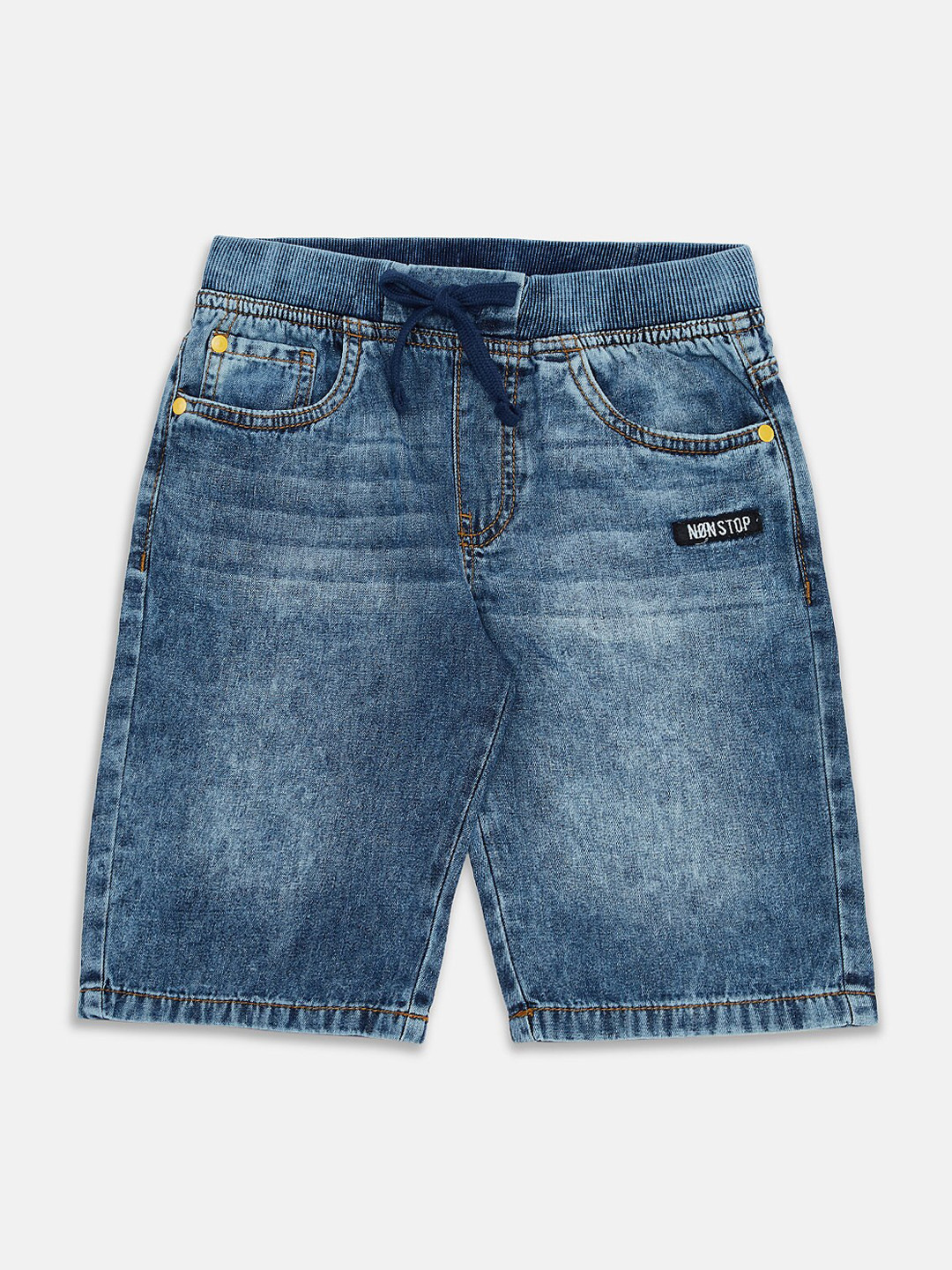 

Pantaloons Junior Boys Blue Washed Denim Shorts