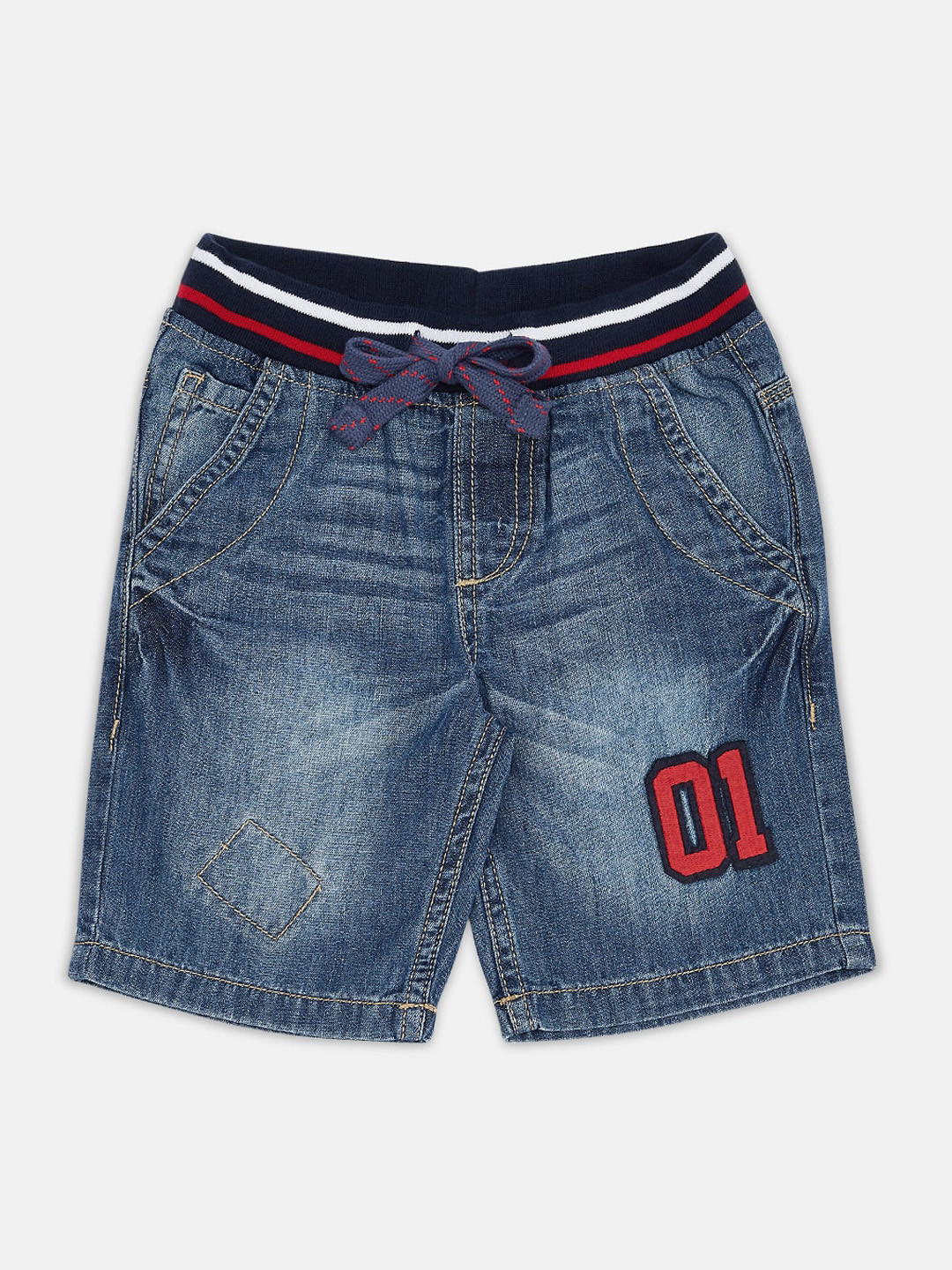 

Pantaloons Junior Boys Blue Washed Denim Shorts