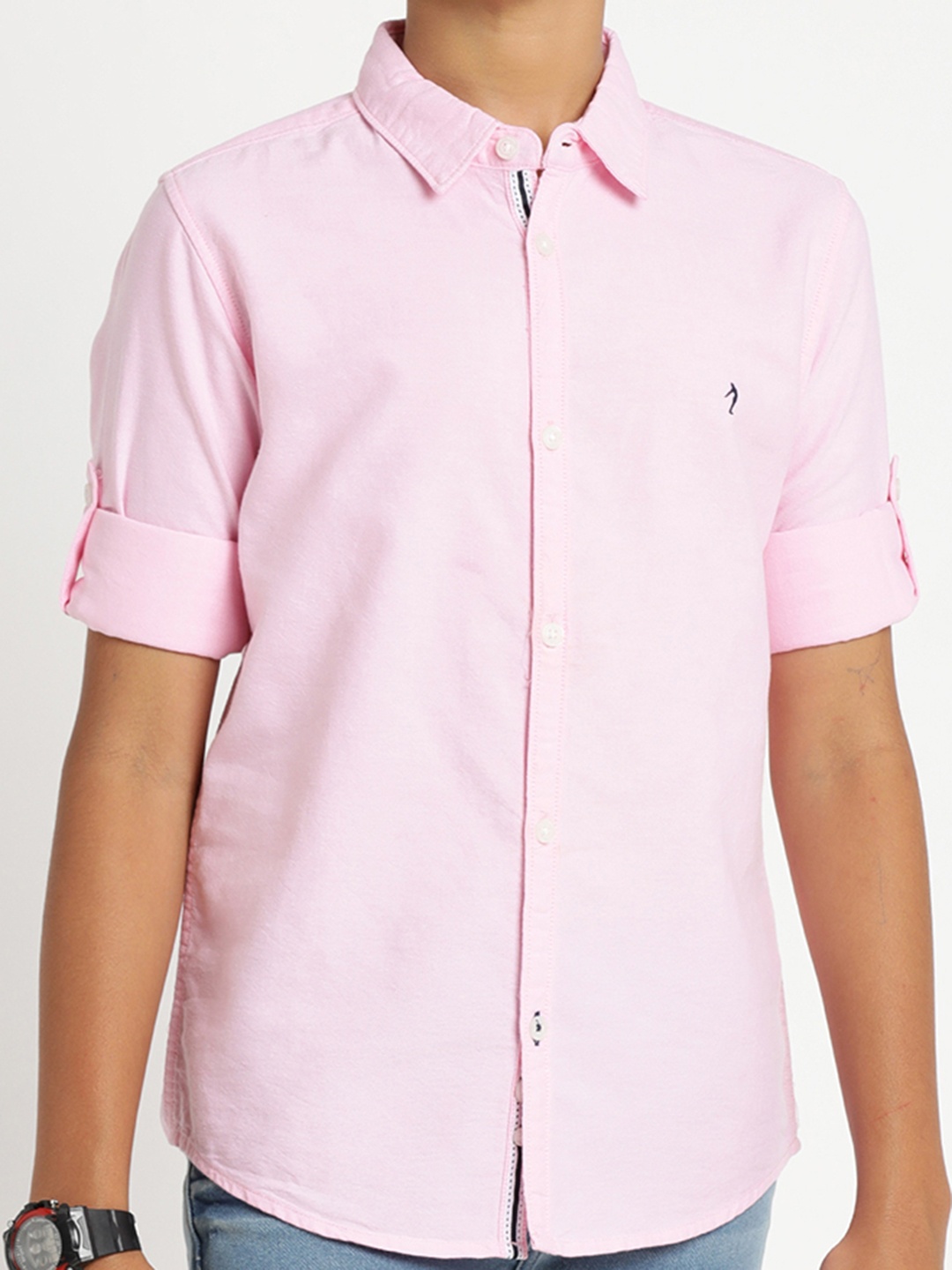 

Indian Terrain Boys Pure Cotton Casual Shirt, Pink