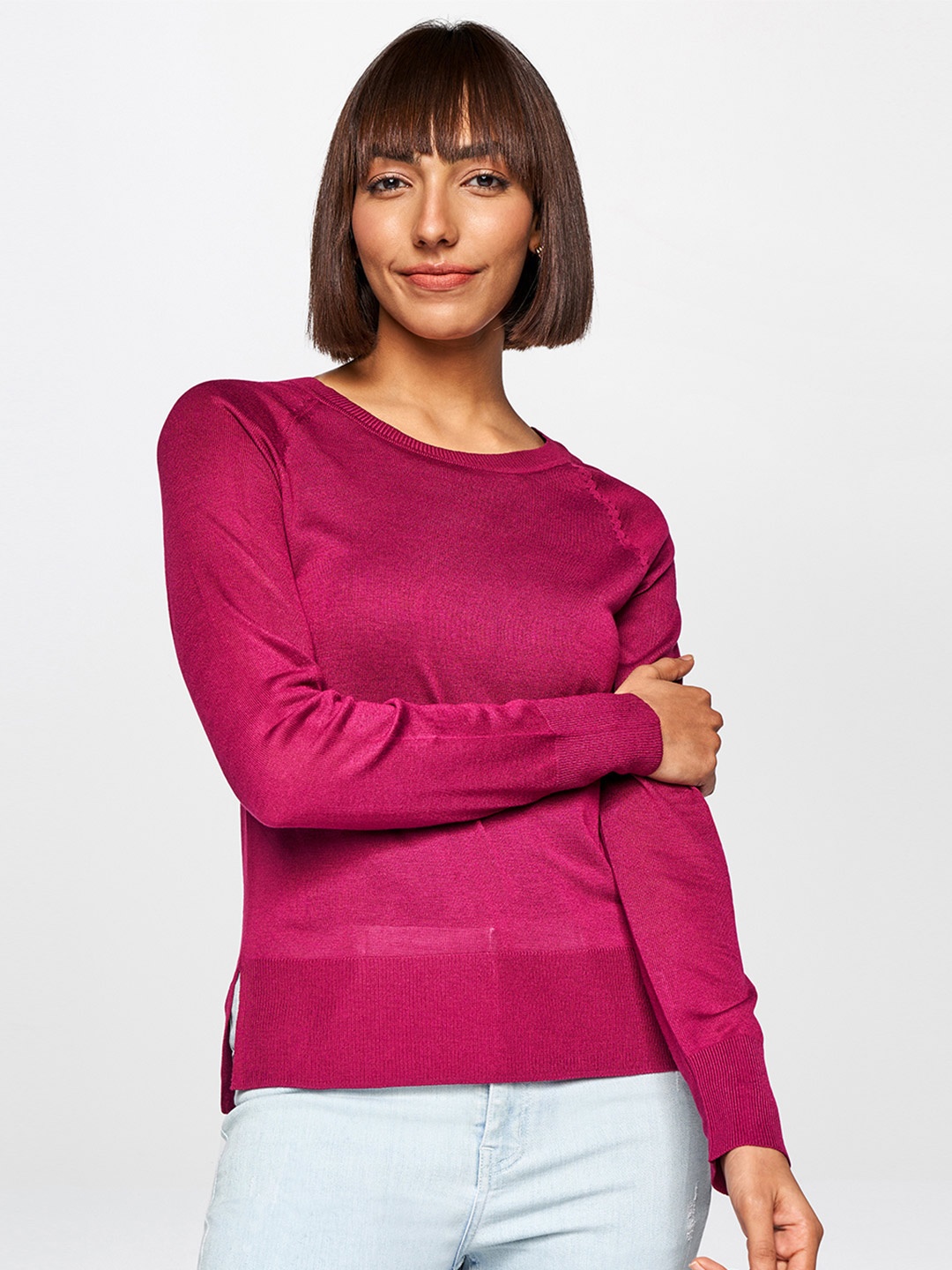 

AND Magenta Solid Top