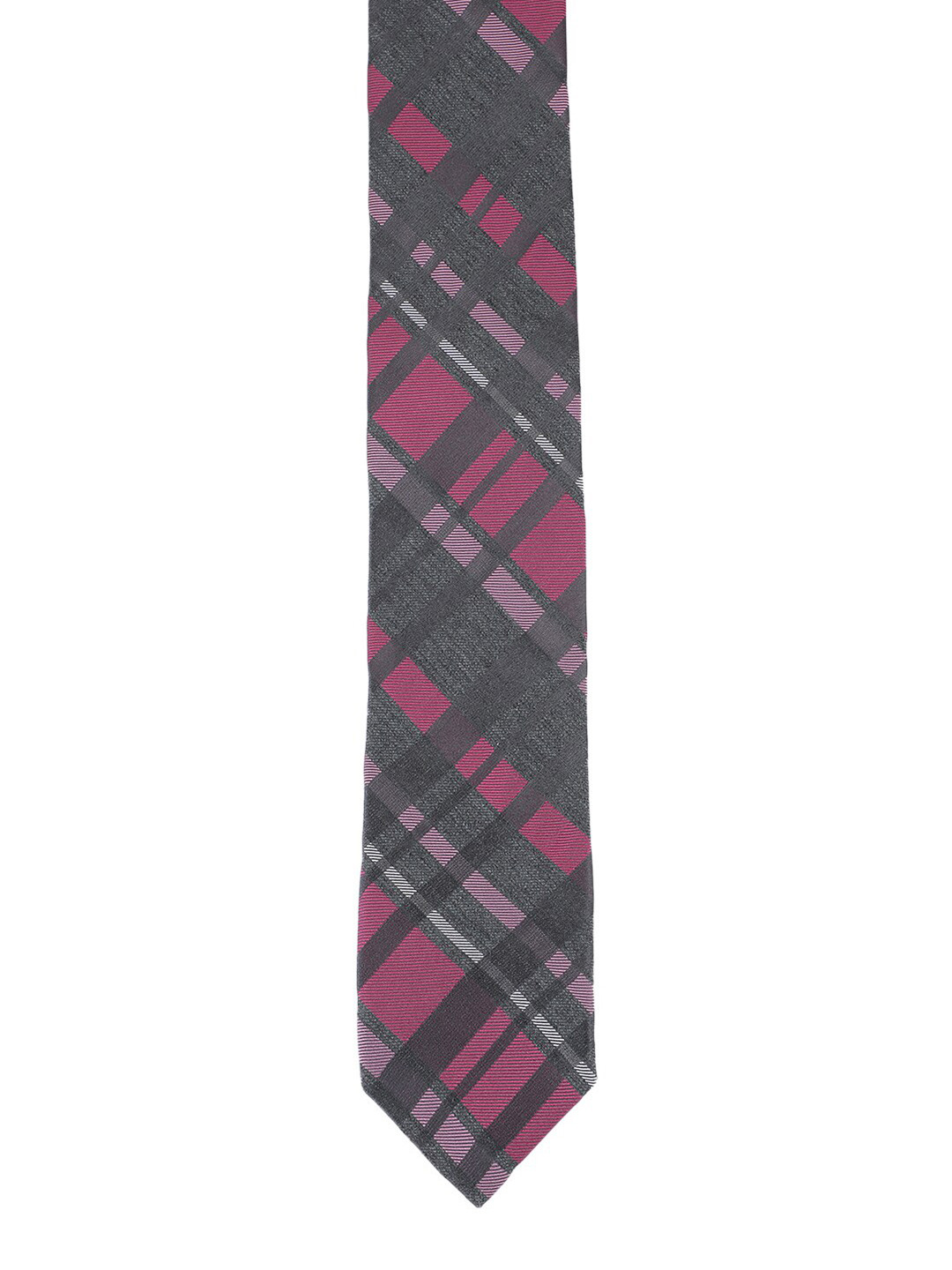 

Alvaro Castagnino Men Black & Purple Printed Skinny Tie