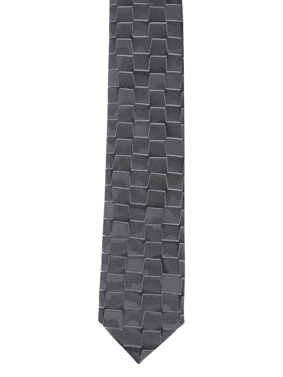 

Alvaro Castagnino Men Grey Printed Skinny Tie