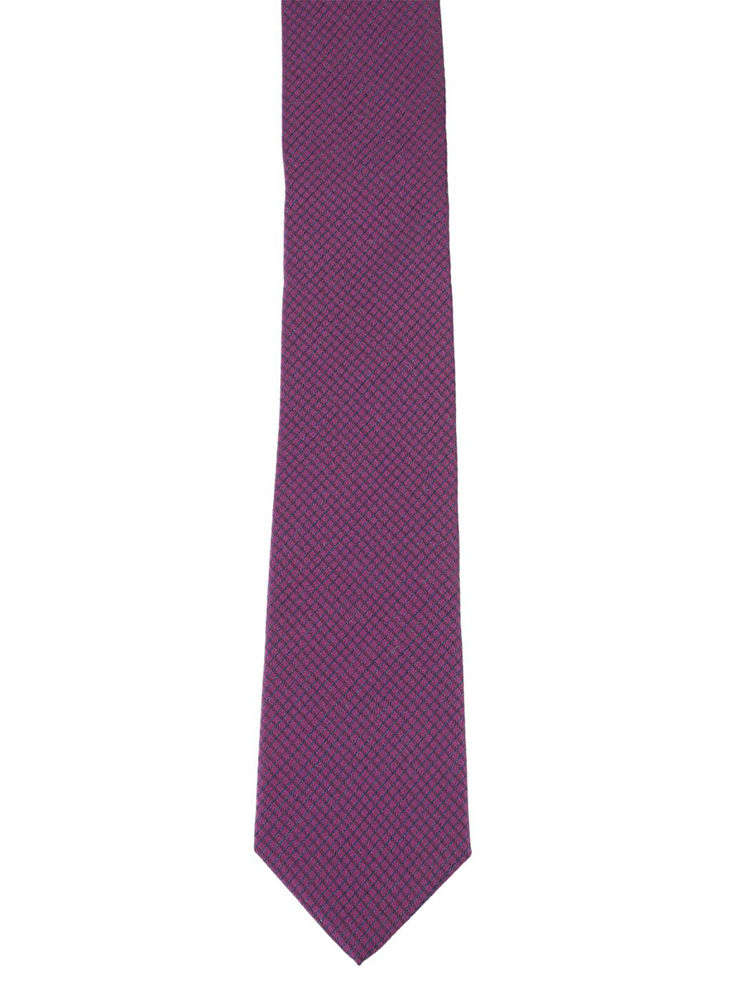 

Alvaro Castagnino Men Purple Woven Design Skinny Tie