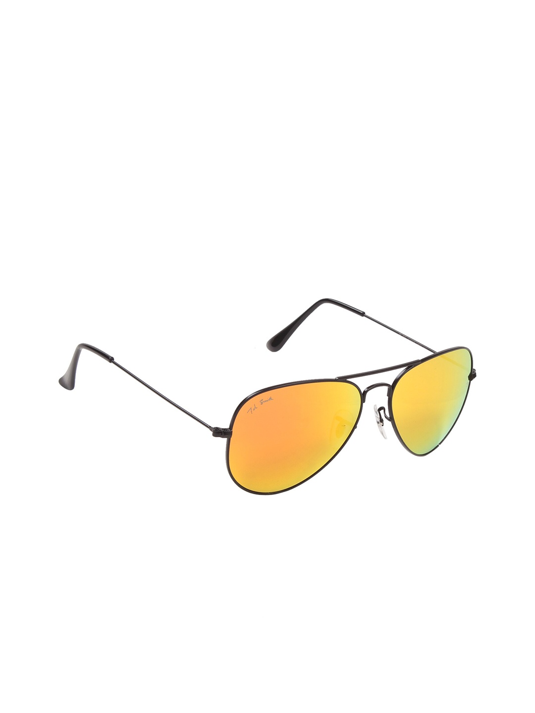 

Ted Smith Unisex Yellow Lens & Gunmetal-Toned Full Rim Aviator Sunglasses TSJ3025-BLK/RED