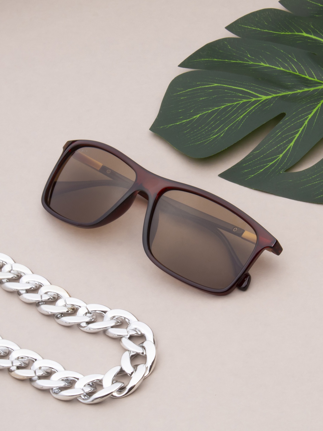 

Ted Smith Unisex Brown Wayfarer Sunglasses TS-J1262S_MRN