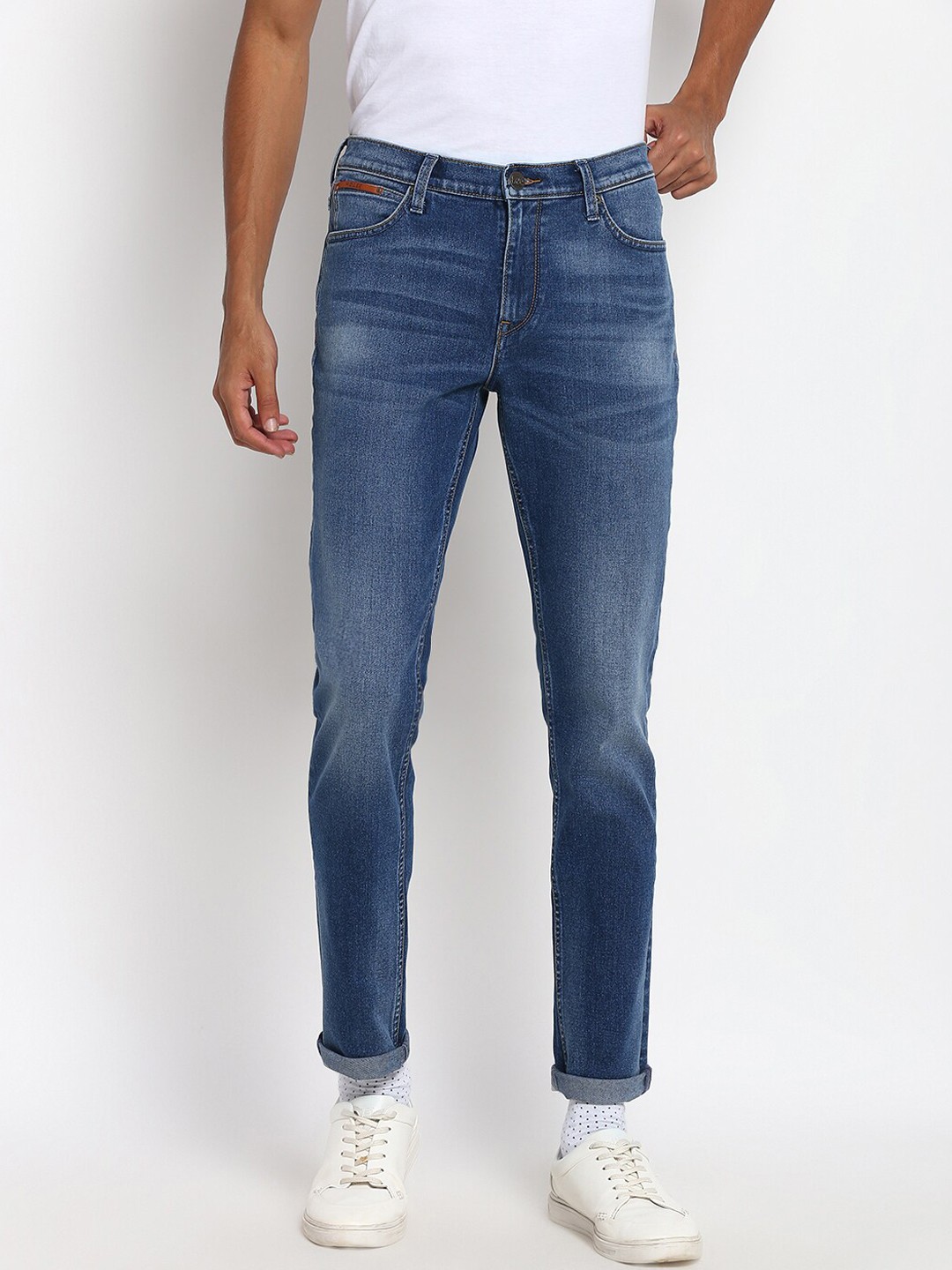 

Lee Men Blue Skinny Fit Low Distress Light Fade Jeans