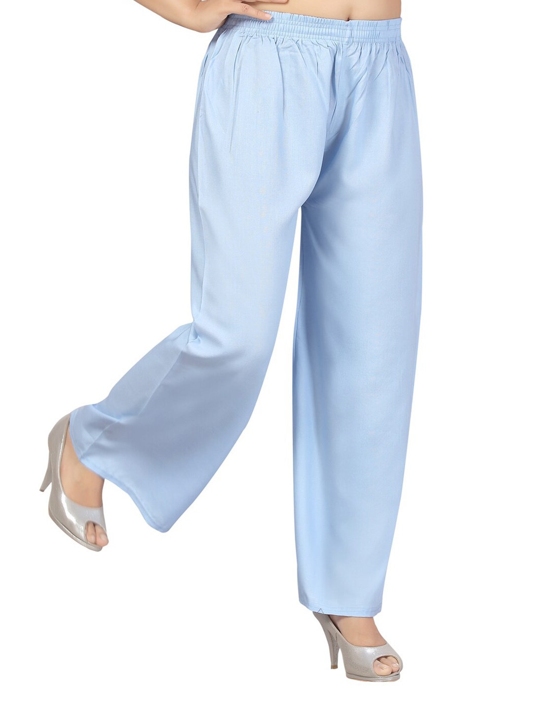 

Aarika Women Blue Handloom Palazzos