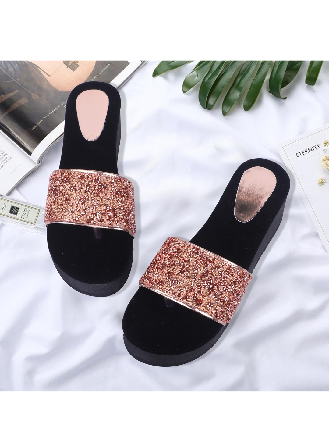 

FABBMATE Pink Wedge Mules