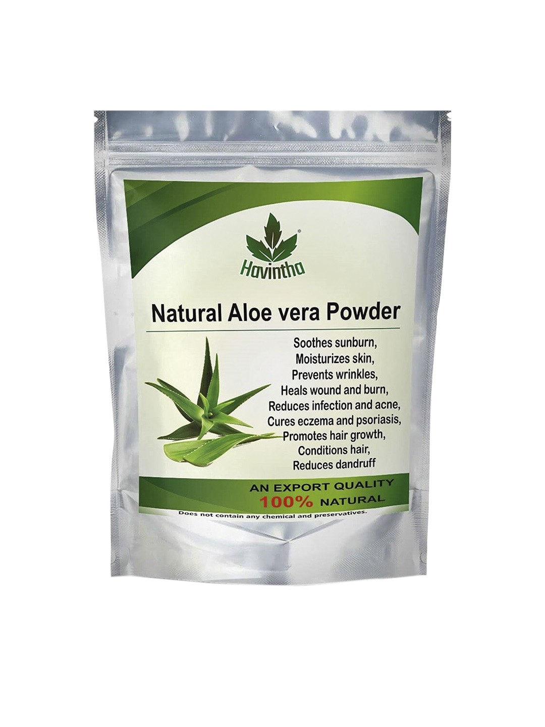 

Havintha Natural Aloe Vera Powder for Hair & Face, Green