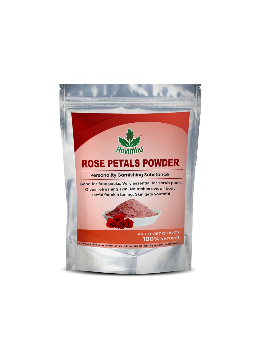 

Havintha Pure & Natural Rose Petals Powder For Face Pack and Skin Care 100 g, Green