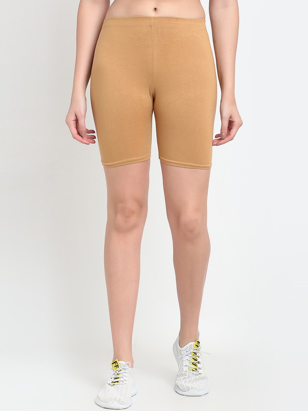 GRACIT Women Beige Sports Shorts