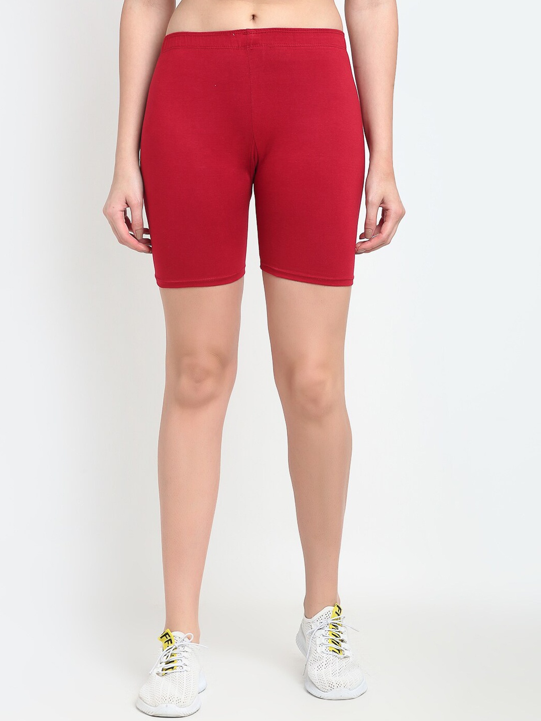 

GRACIT Women Maroon Biker Shorts
