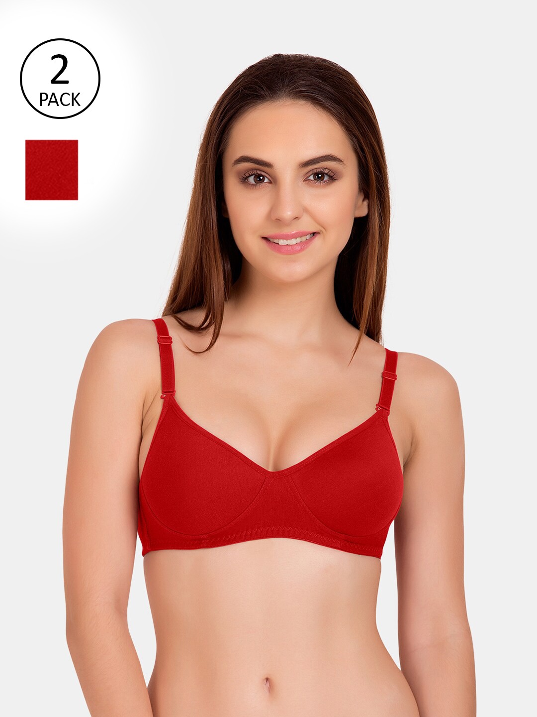 

Tweens Red Pack of 2 T-shirt Bra Lightly Padded TW-91301-2PC-RD