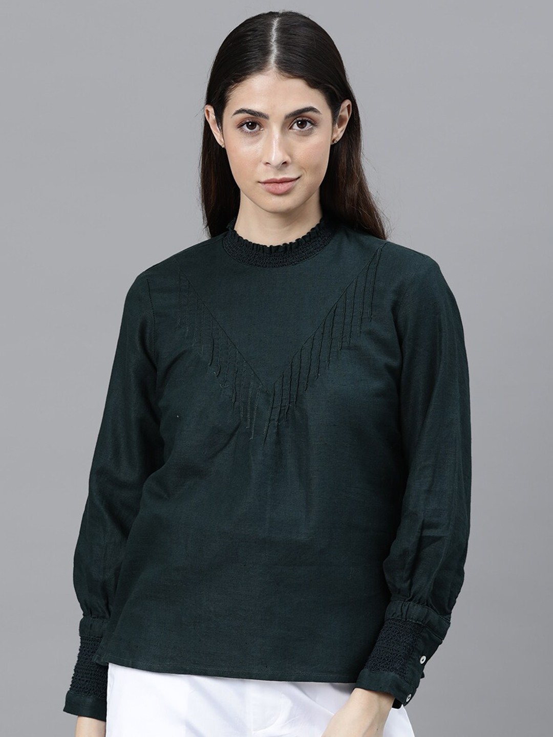 

RAREISM Women Green Regular Top