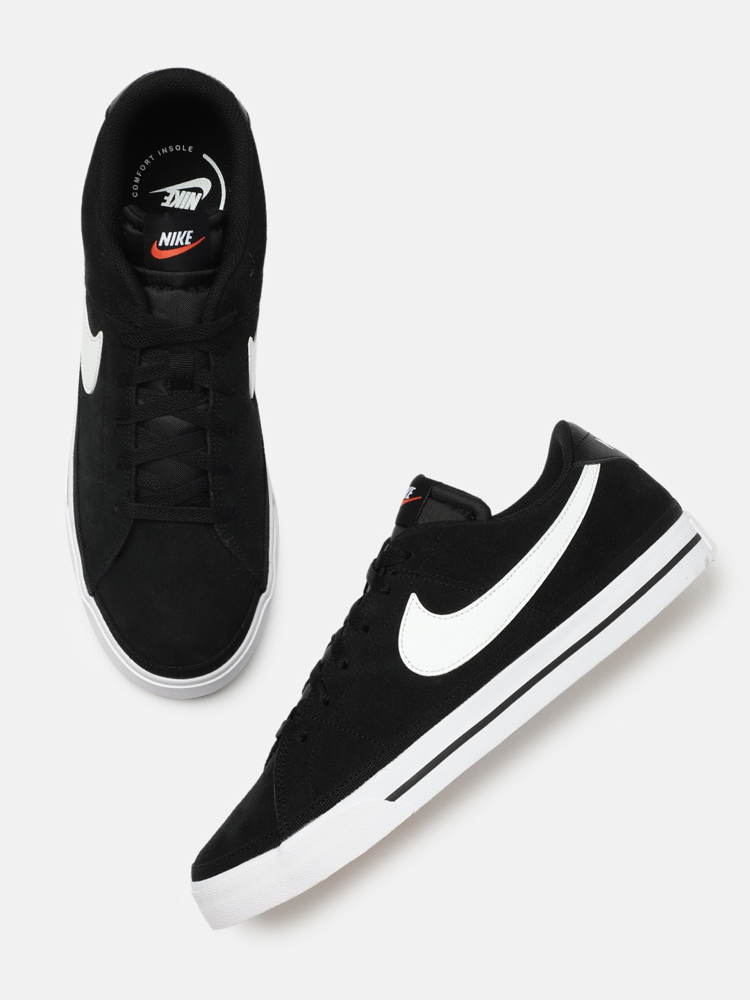 

Nike Men Black Court Legacy Suede Sneakers