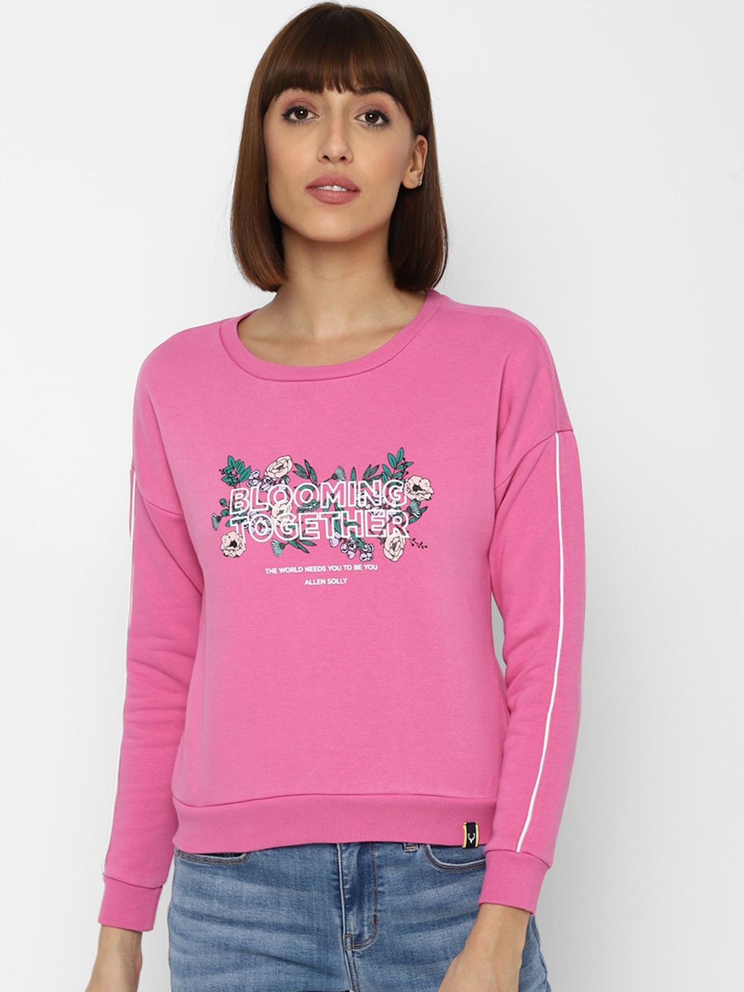 

Allen Solly Woman Women Pink Printed Sweatshirt