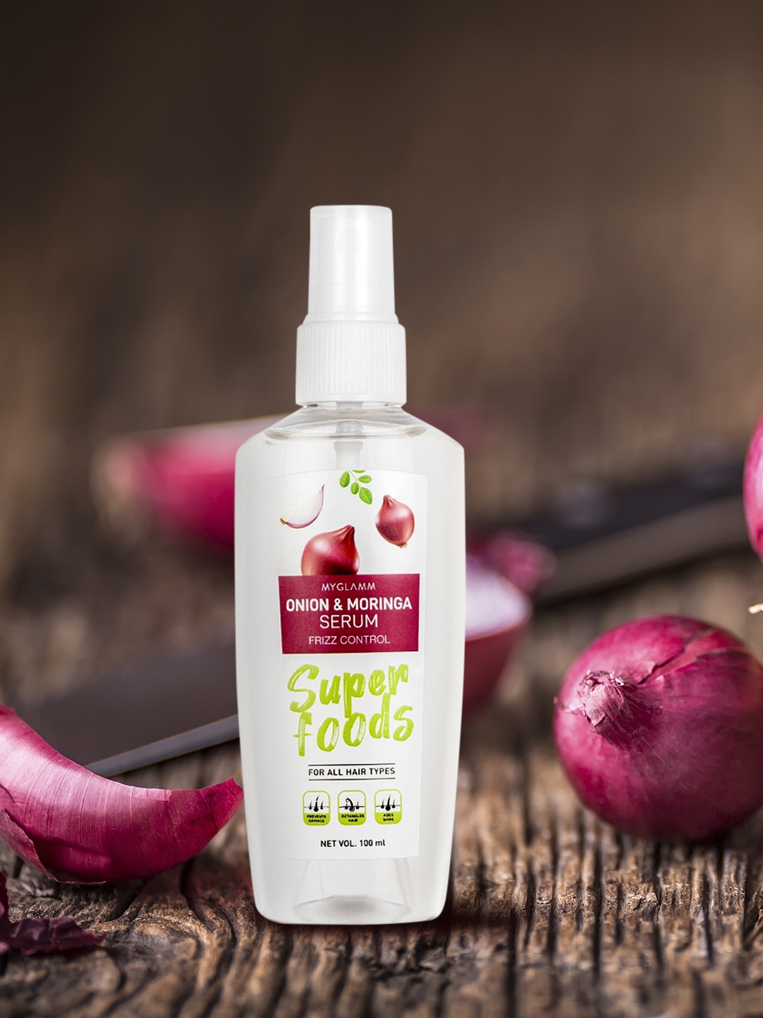 

MyGlamm Superfoods Onion & Moringa Serum - 100 ml, Transparent