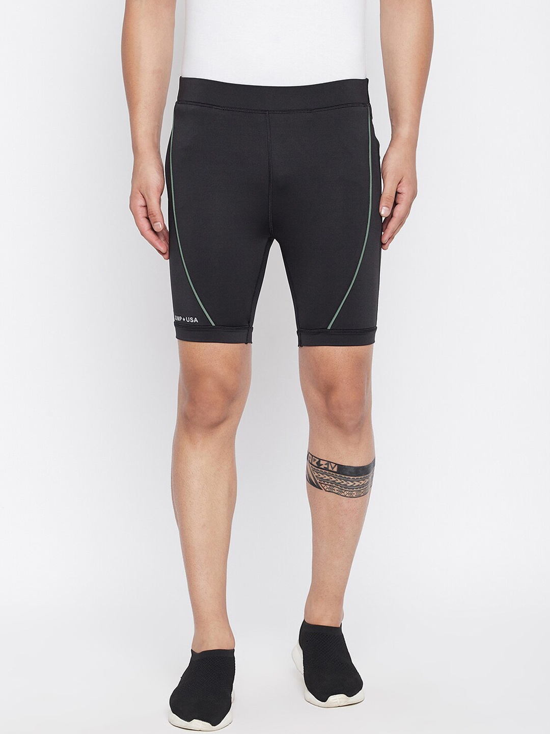 

JUMP USA Men Solid Black Active Wear Tights