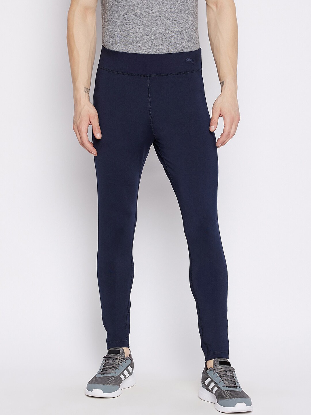 

JUMP USA Men Blue Solid Active Wear Tights