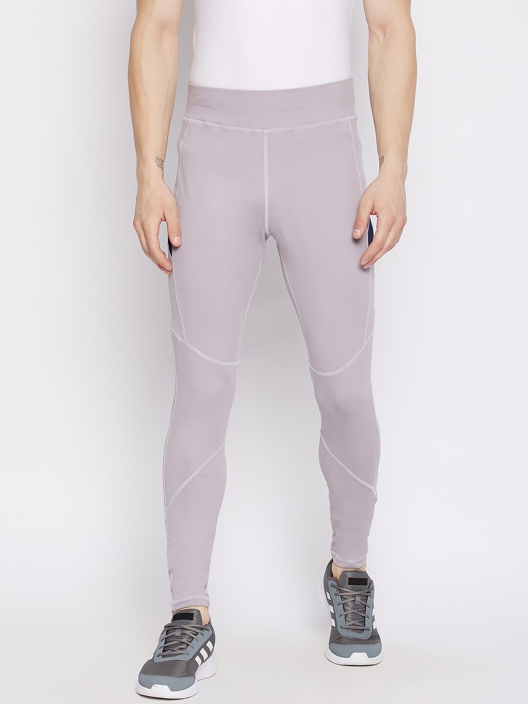 

JUMP USA Men Grey Solid Active Wear Tights