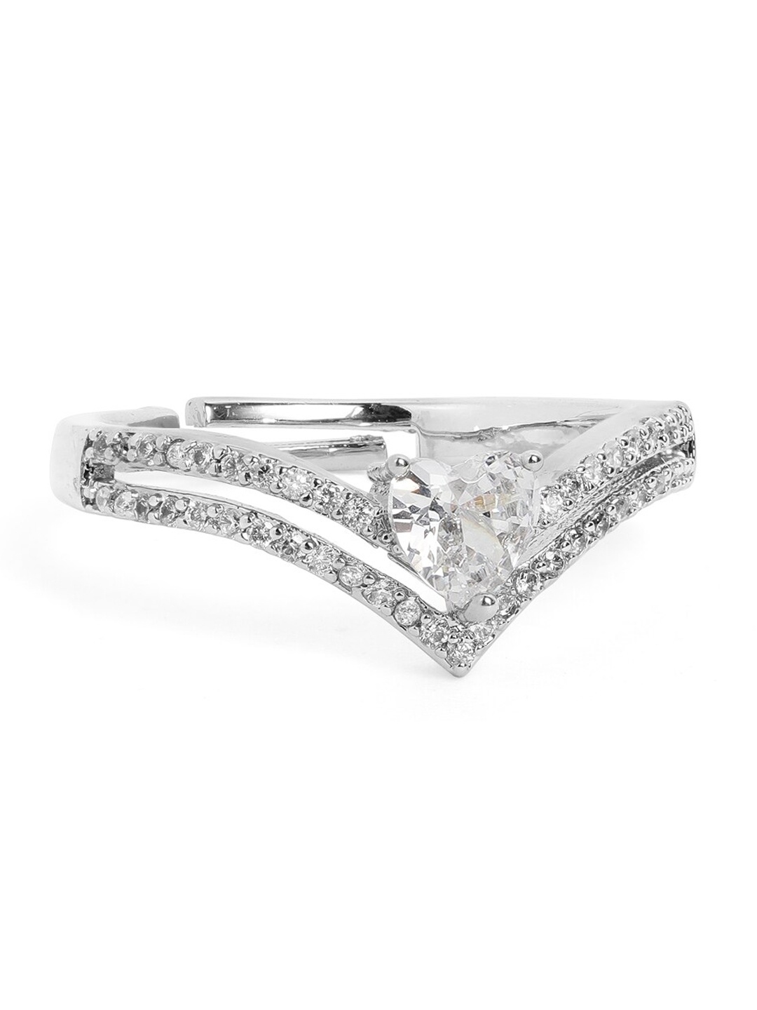

TOKYO TALKIES X rubans FASHION ACCESSORIES Silver-Plated Handcrafted Studded Ring