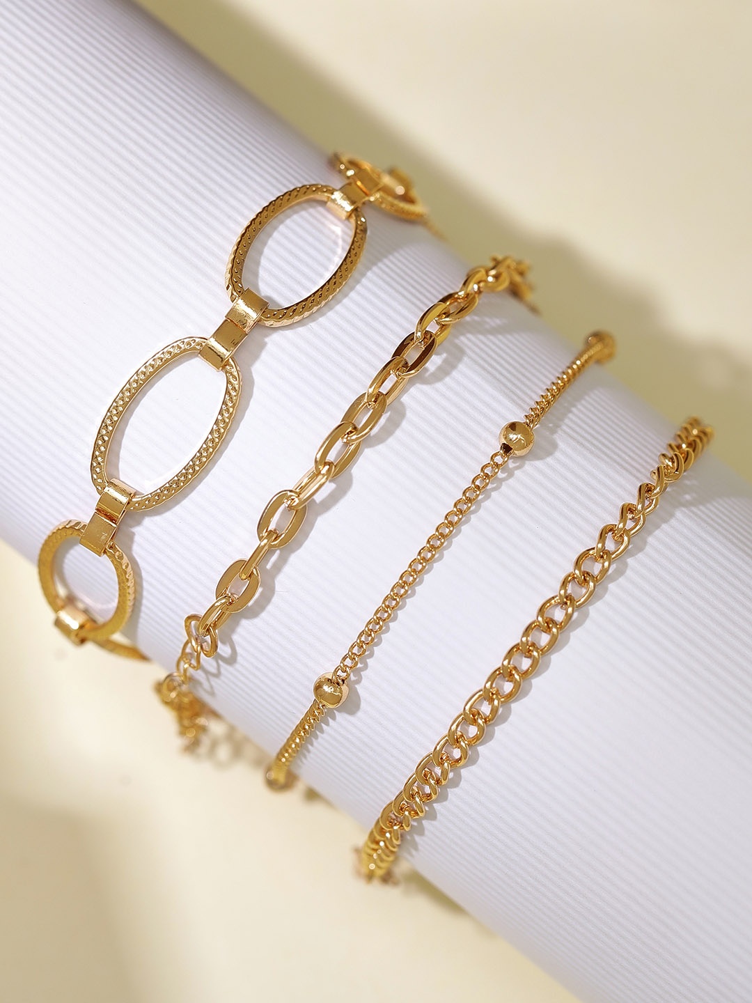 

TOKYO TALKIES X rubans FASHION ACCESSORIES Women 4 Gold-Toned Gold-Plated Bracelet