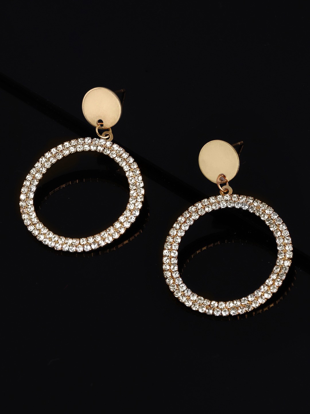

TOKYO TALKIES X rubans FASHION ACCESSORIES Gold-Plated Circular Drop Earrings