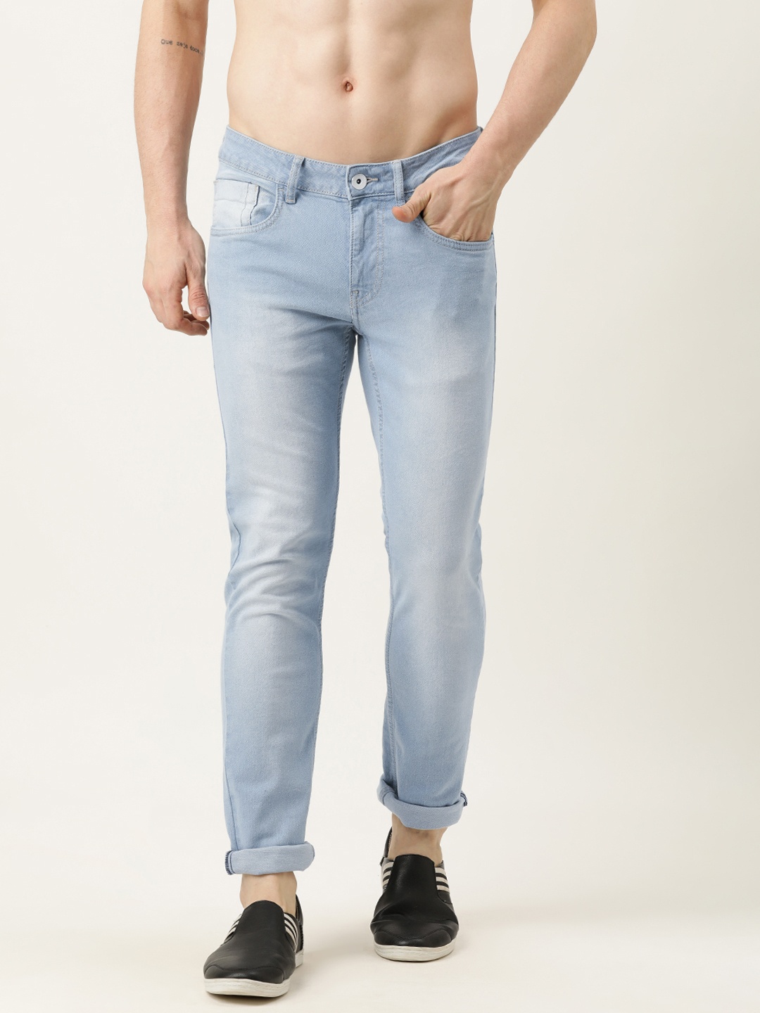 

Flying Machine Men Blue Jackson Skinny Fit Low-Rise Light Fade Stretchable Jeans