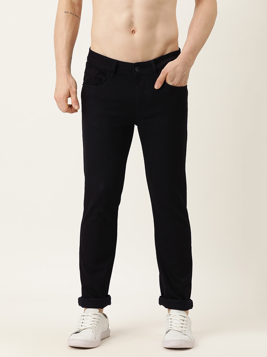 

Flying Machine Men Black Micheal Slim Tapered Fit Stretchable Jeans