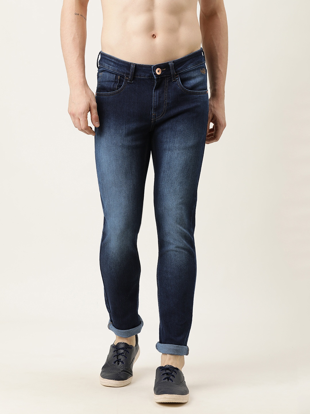 

Flying Machine Men Blue Skinny Fit Low-Rise Stretchable Jeans