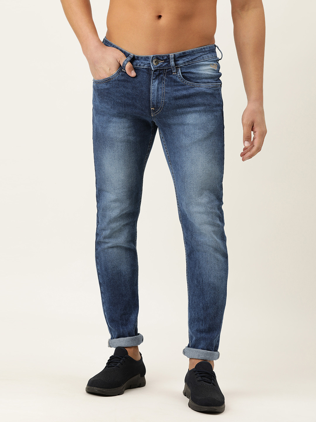 

Flying Machine Men Blue Jackson Skinny Fit Low-Rise Light Fade Stretchable Jeans
