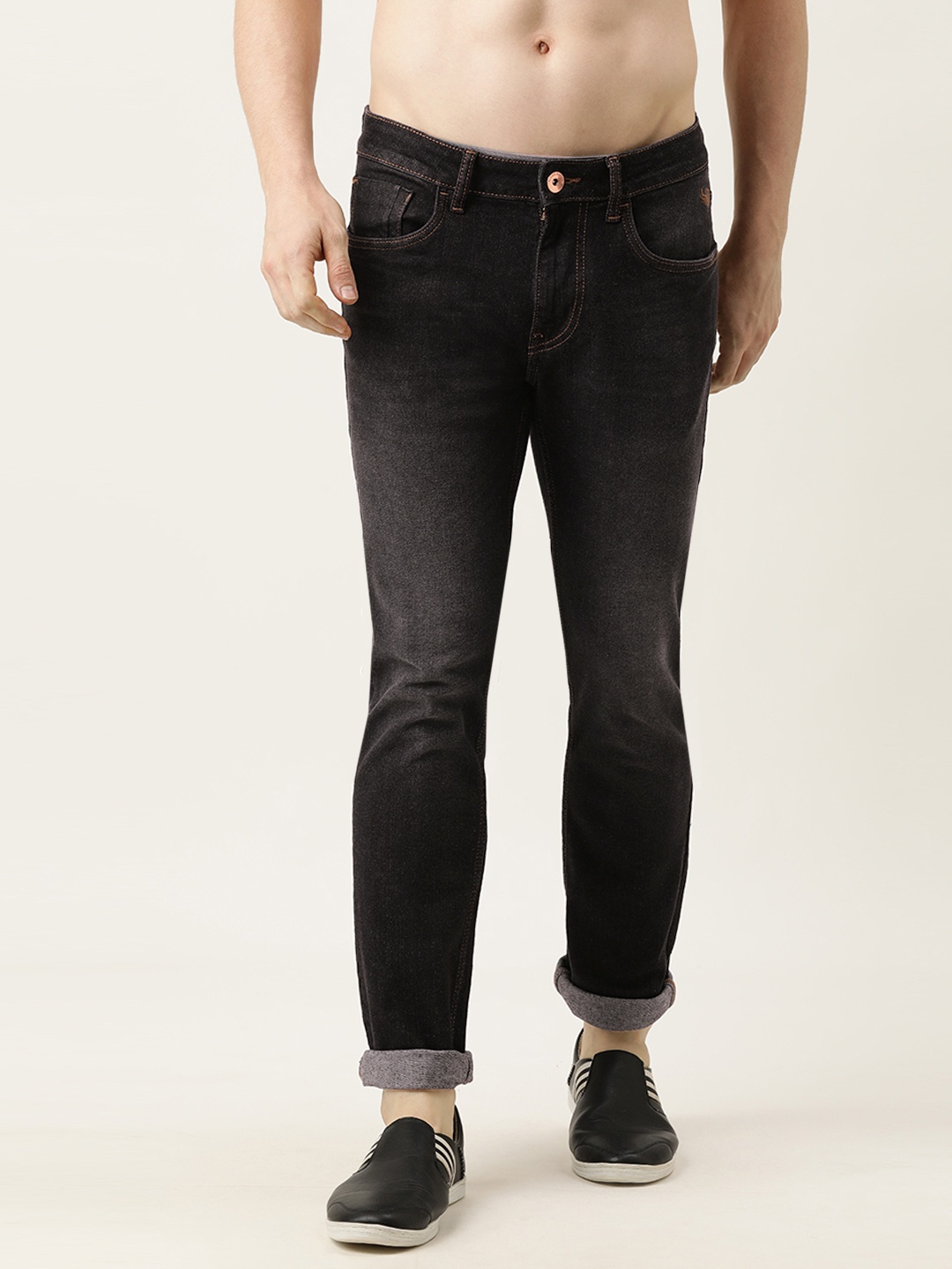 

Flying Machine Men Black Slim Fit Light Fade Stretchable Jeans