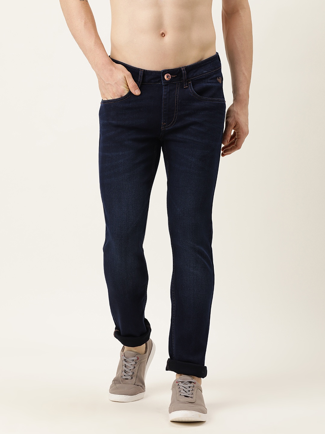 

Flying Machine Men Navy Blue Jackson Skinny Fit Light Fade Stretchable Jeans