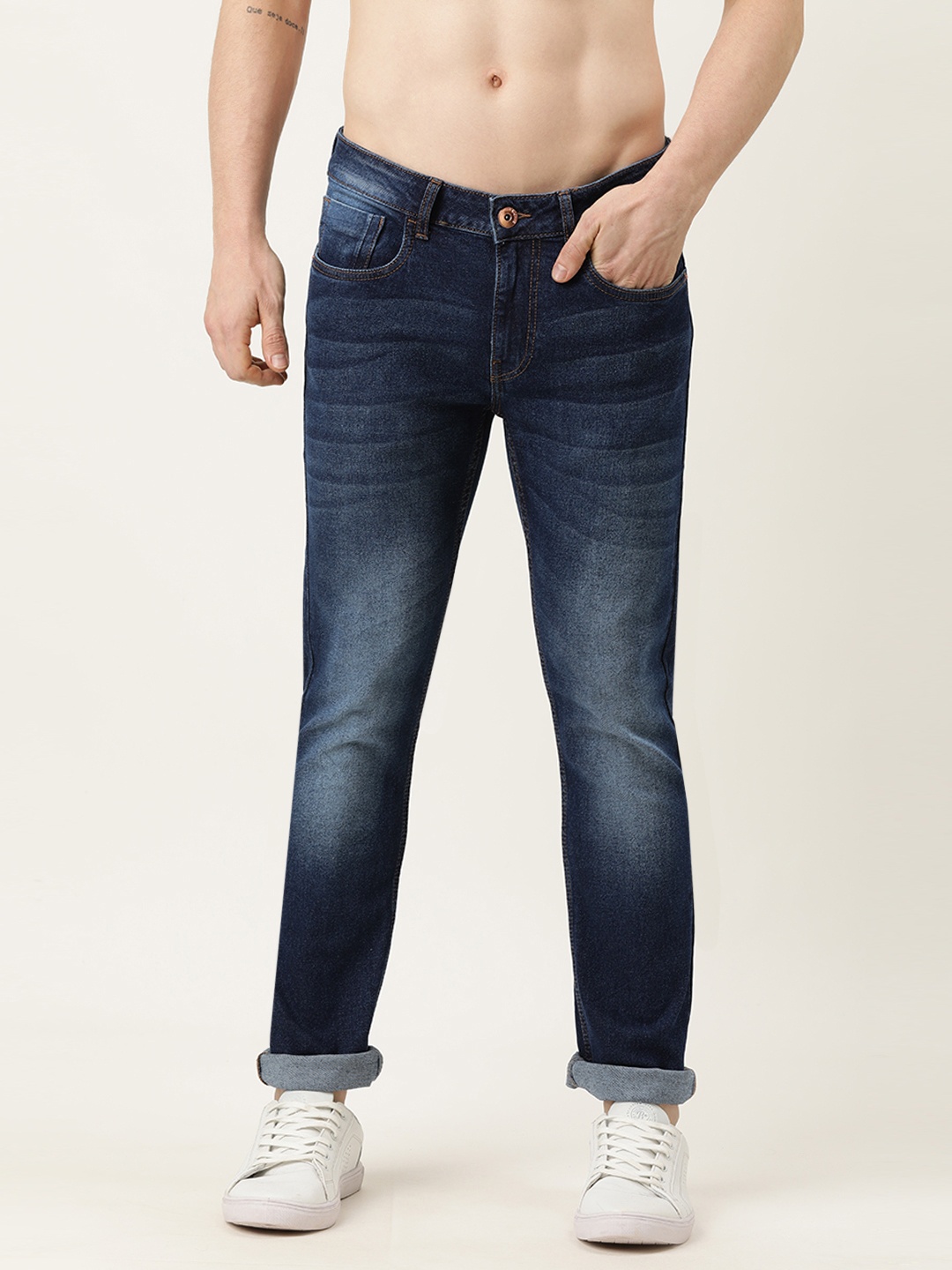 

Flying Machine Men Blue Slim Fit Light Fade Stretchable Jeans