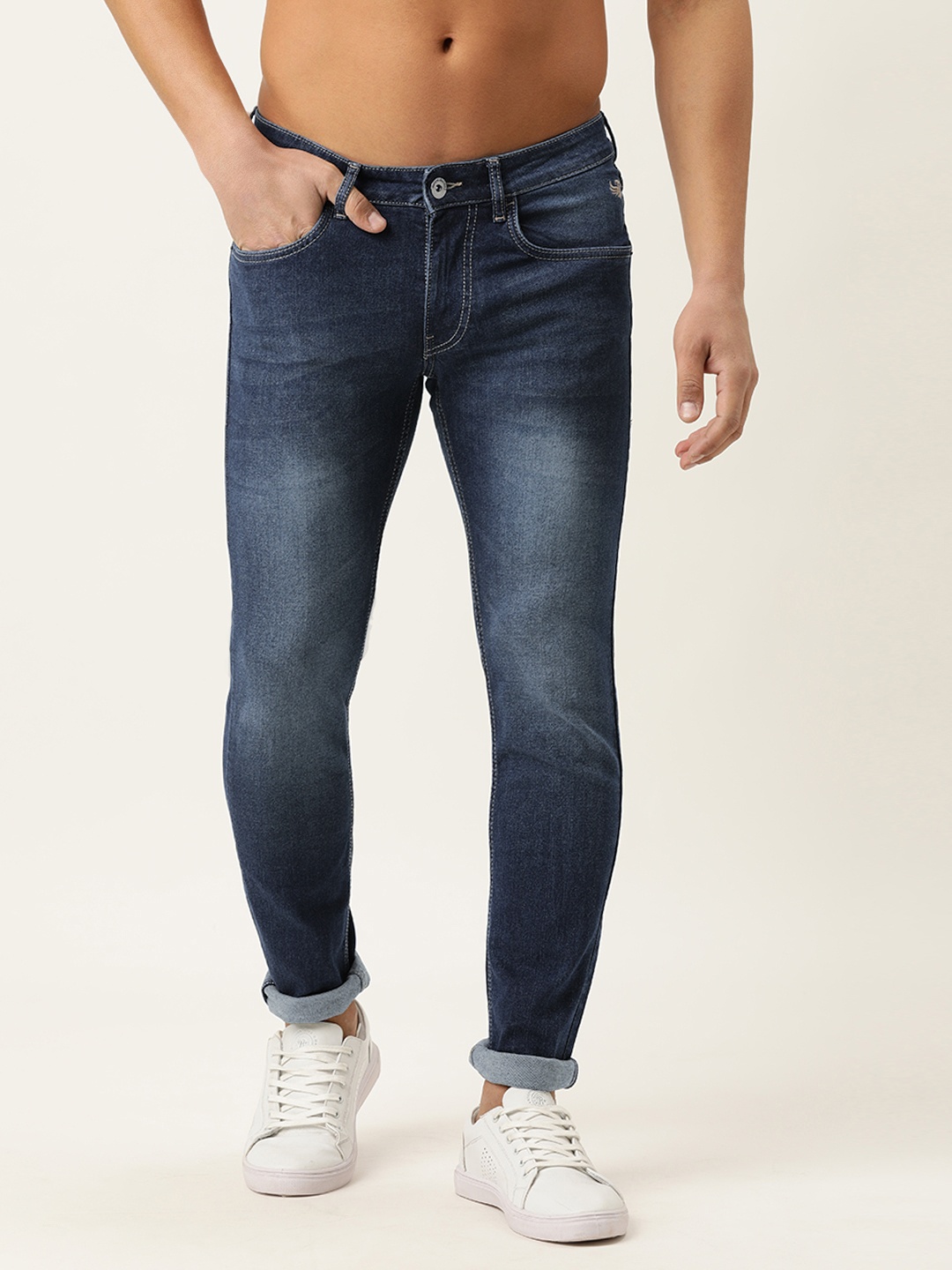 

Flying Machine Men Blue Jackson Skinny Fit Low-Rise Light Fade Stretchable Jeans