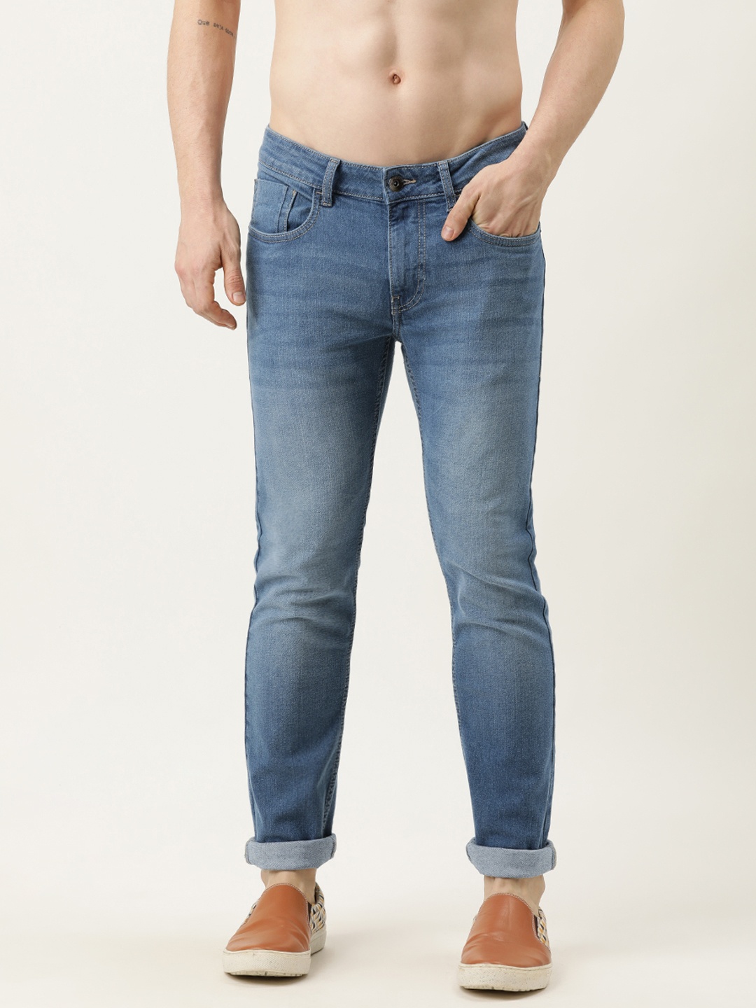 

Flying Machine Men Blue Micheal Slim Fit Light Fade Stretchable Jeans