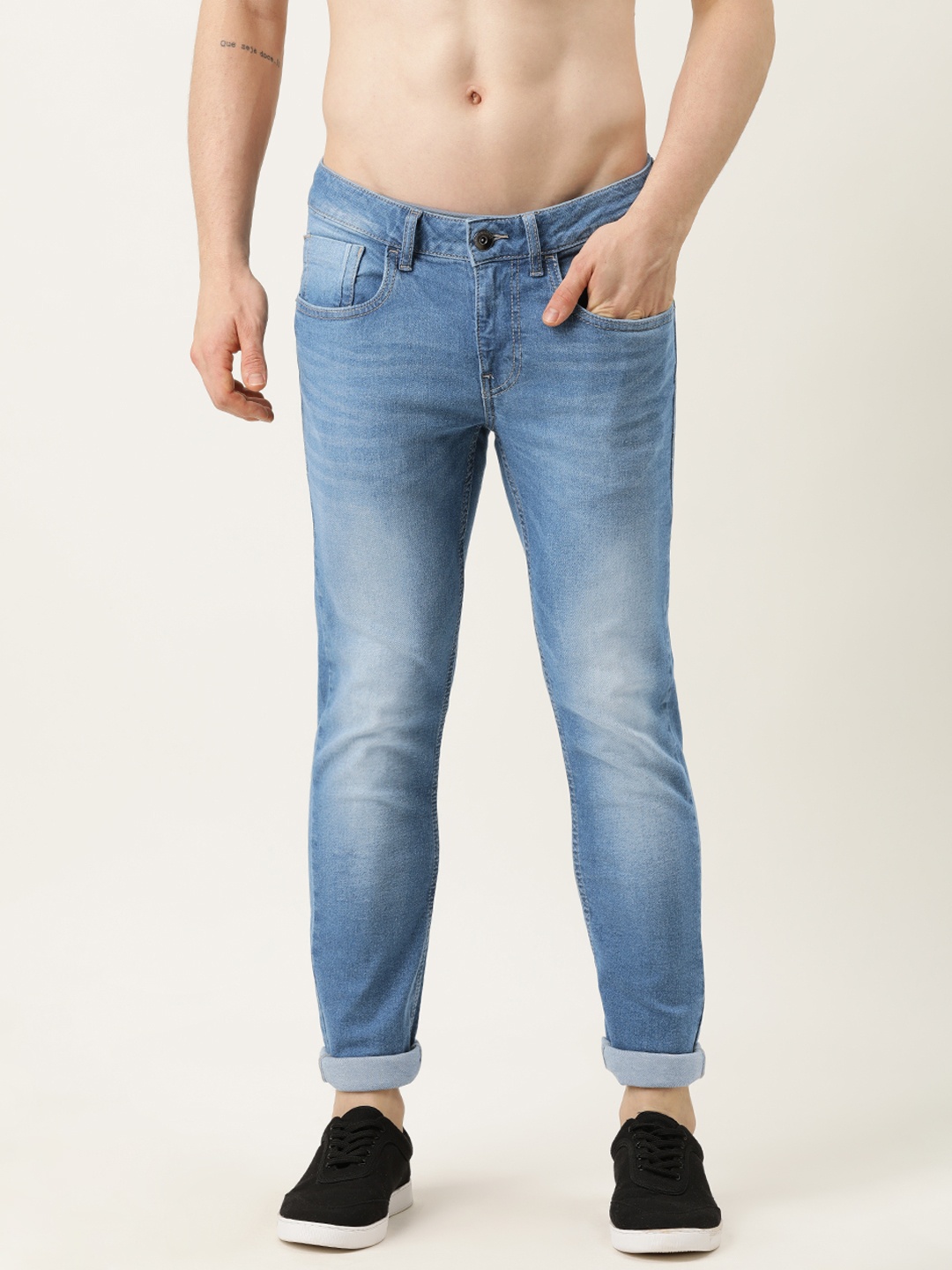 

Flying Machine Men Blue Jackson Skinny Fit Low-Rise Light Fade Stretchable Jeans