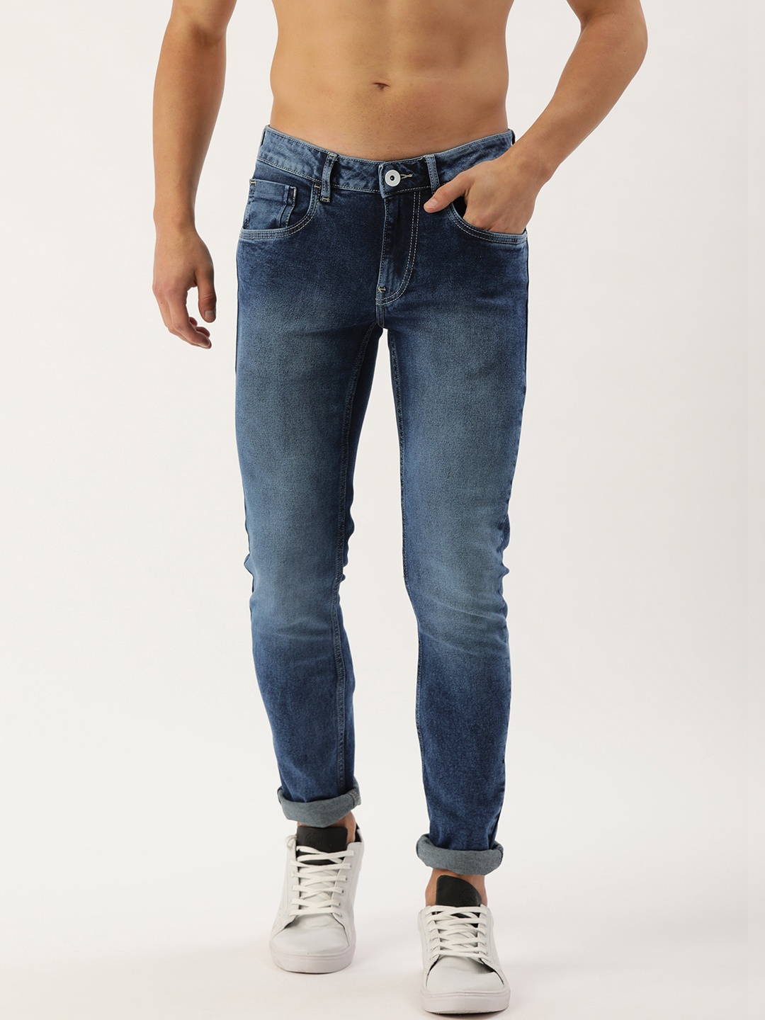 

Flying Machine Men Blue Jackson Skinny Fit Low-Rise Light Fade Stretchable Jeans