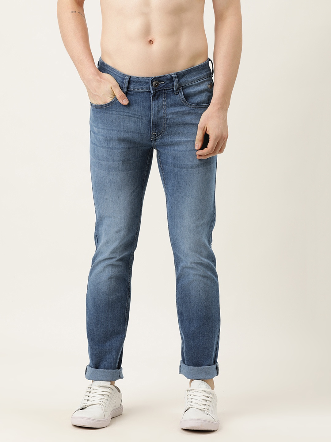

Flying Machine Men Blue Slim Fit Light Fade Stretchable Jeans