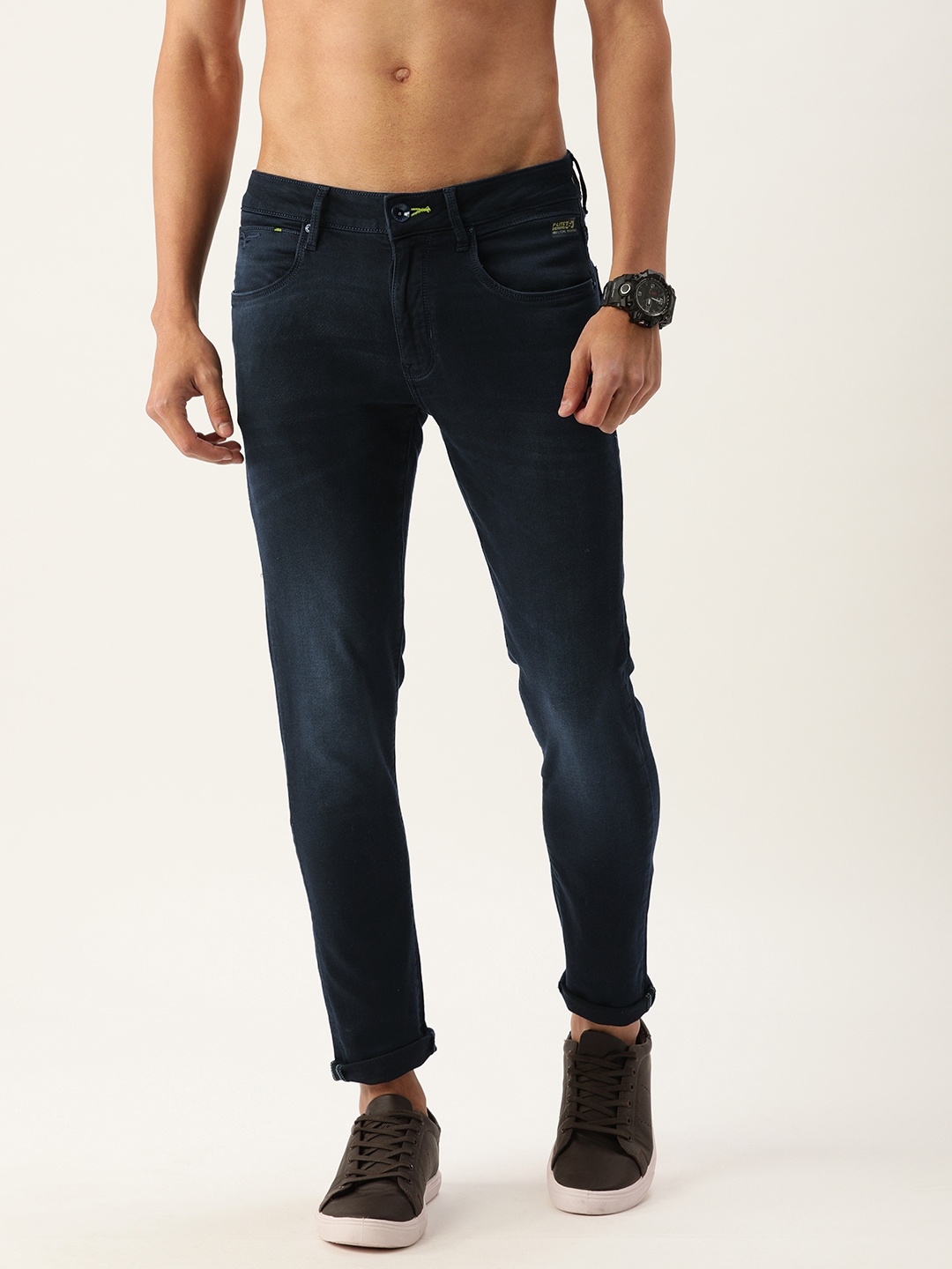 

Flying Machine Men Blue Micheal Slim Tapered Fit Light Fade Stretchable Jeans