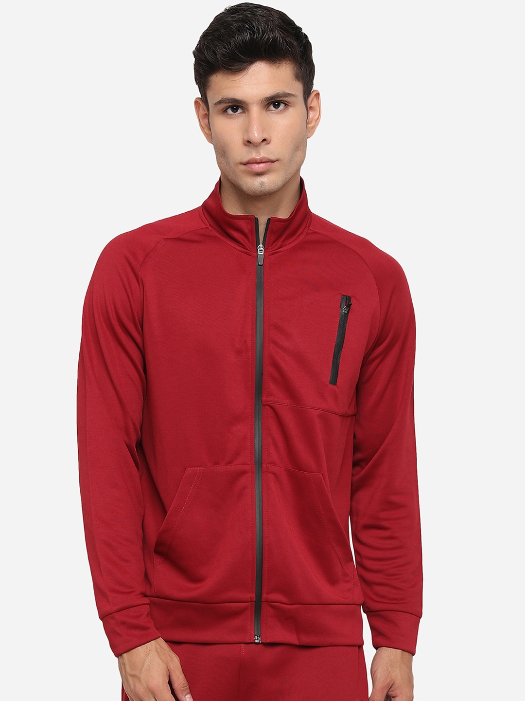 

VS by Sehwag Men Maroon Lightweight Bomber Jacket