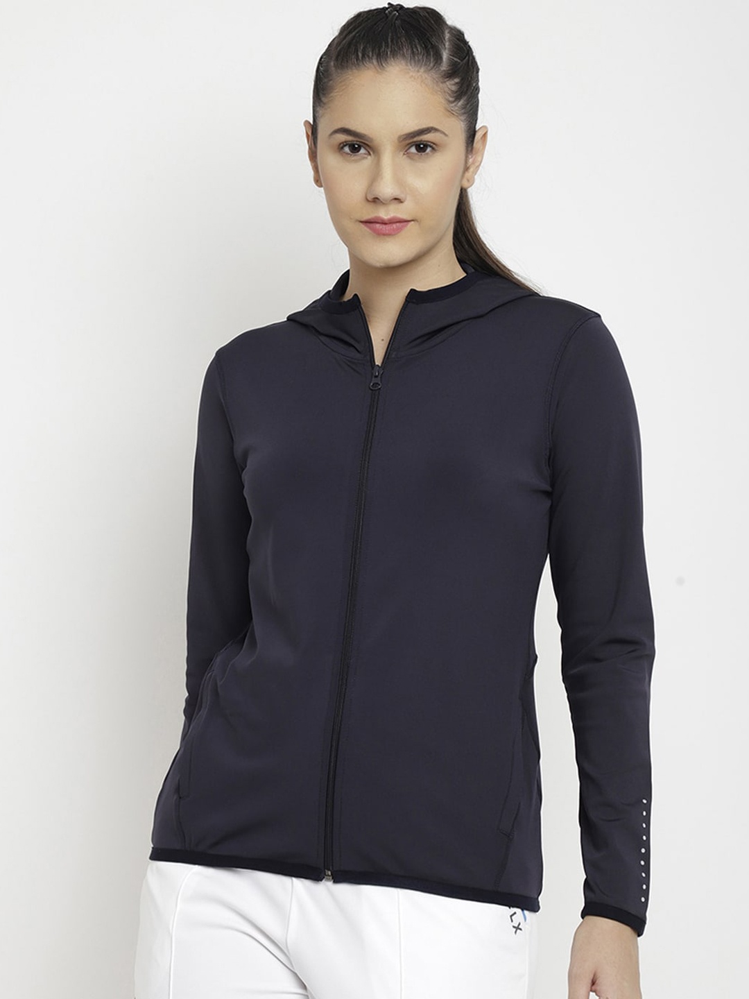 

PERFKT-U Women Blue Lightweight Antimicrobial Running Sporty Jacket