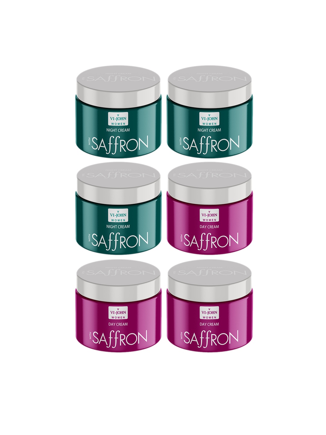 

VI-JOHN Women Set of 6 Saffron Fairness Cream, Multi