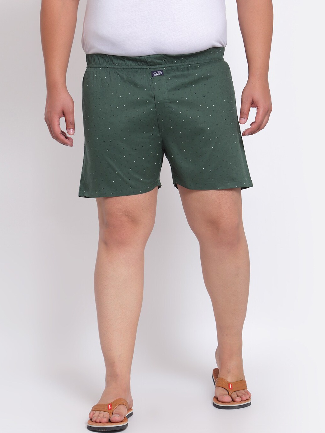 

plusS Green Printed Pure Cotton Boxers