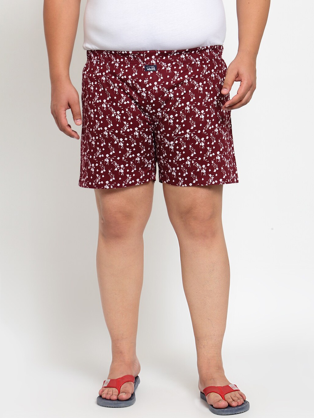 

plusS Maroon Printed Pure Cotton Boxers