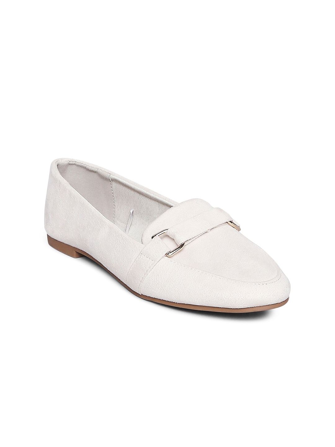 

Forever Glam by Pantaloons Women White Horsebit Loafers