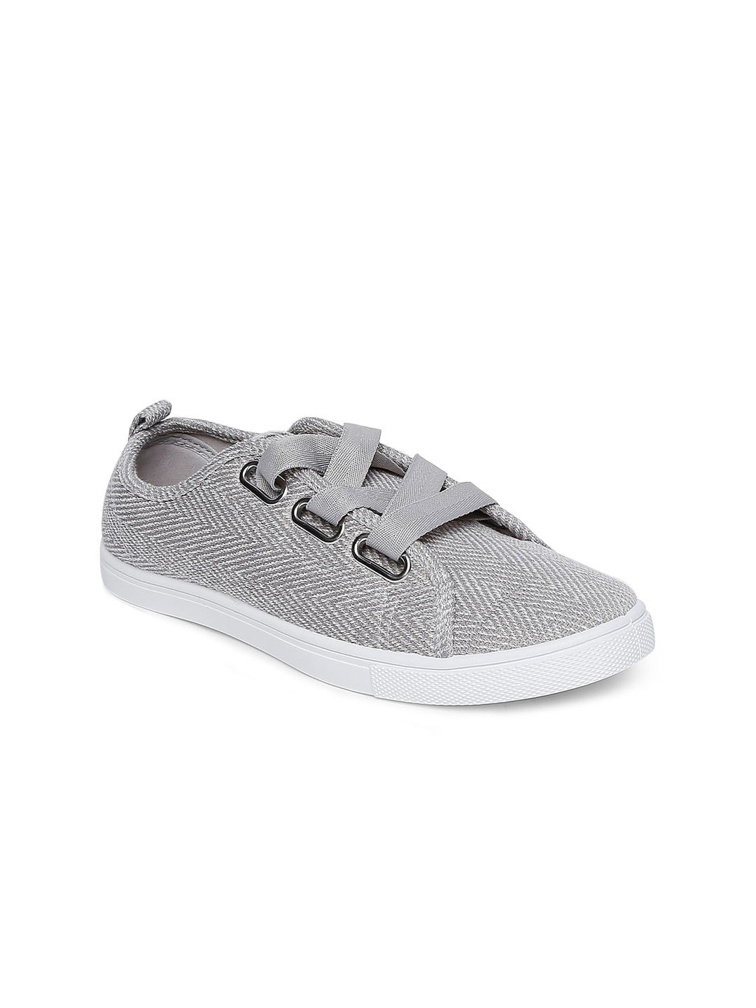 

Forever Glam by Pantaloons Women Grey Woven Design Sneakers